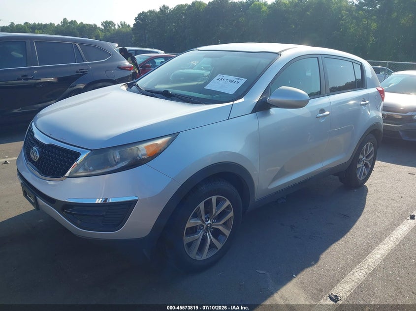 2015 Kia Sportage VIN KNDPB3AC5F7720364 IAAI salvage auction — NORMAL WEAR, Clear (North Carolina), sold $25 on 2026-07-20 (photo 2)