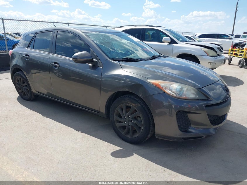 2012 Mazda 3 VIN JM1BL1L86C1657682 IAAI salvage auction — SIDE, Original (Texas), sold $1,450 on 2026-08-27 (photo 1)