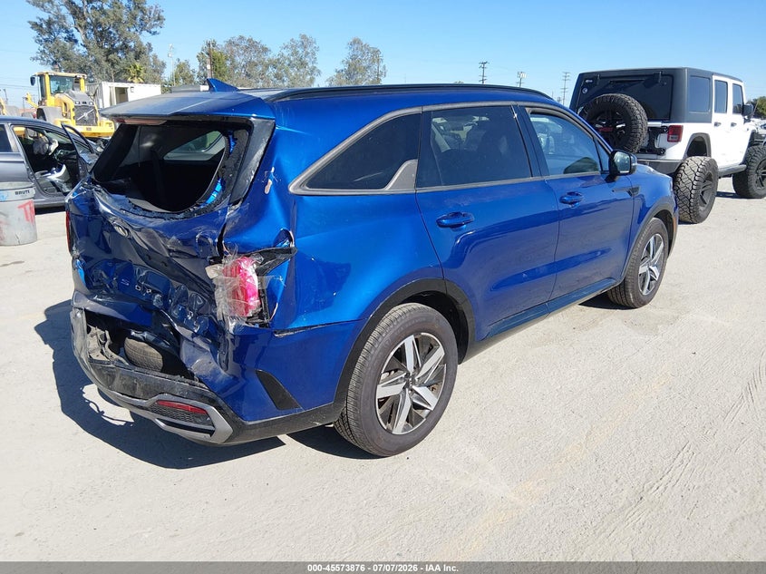 2021 Kia Sorento VIN 5XYRL4LC8MG050236 IAAI salvage auction — REAR END, Salvage Title, sold $6,200 on 2026-07-20 (photo 4)