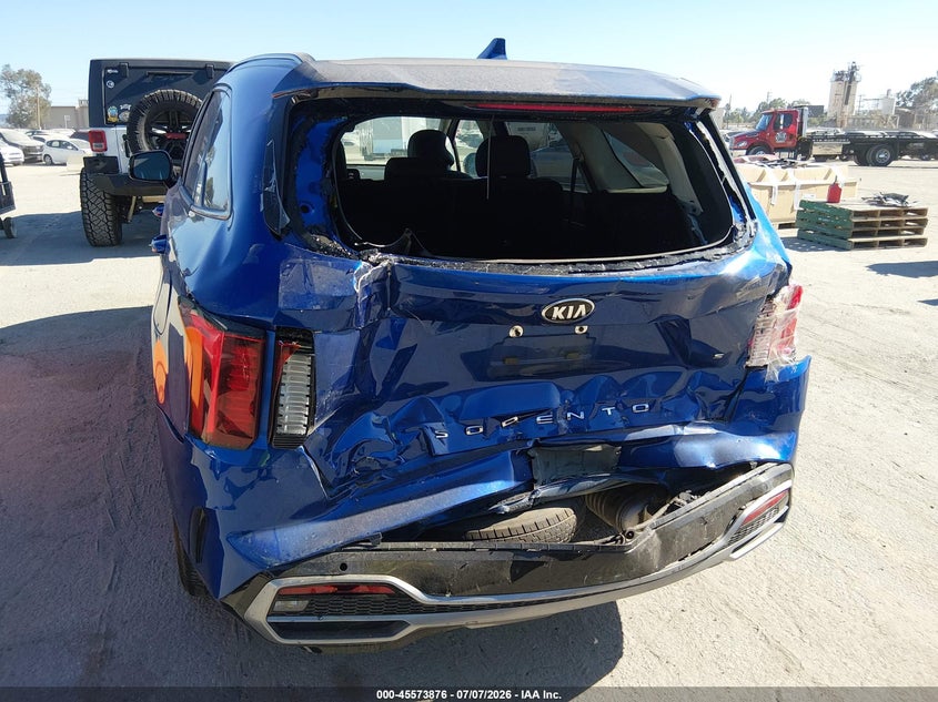 2021 Kia Sorento VIN 5XYRL4LC8MG050236 IAAI salvage auction — REAR END, Salvage Title, sold $6,200 on 2026-07-20 (photo 6)