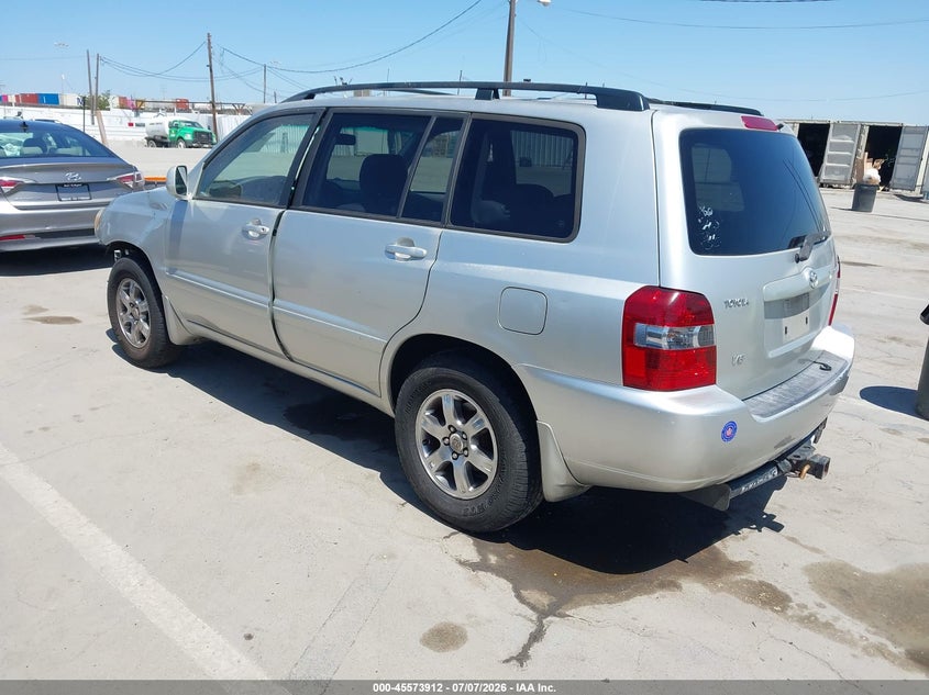 2005 Toyota Highlander VIN JTEGP21A550066320 IAAI salvage auction — NORMAL WEAR, Clear - Dealer Only (California), sold $875 on 2026-07-15 (photo 3)