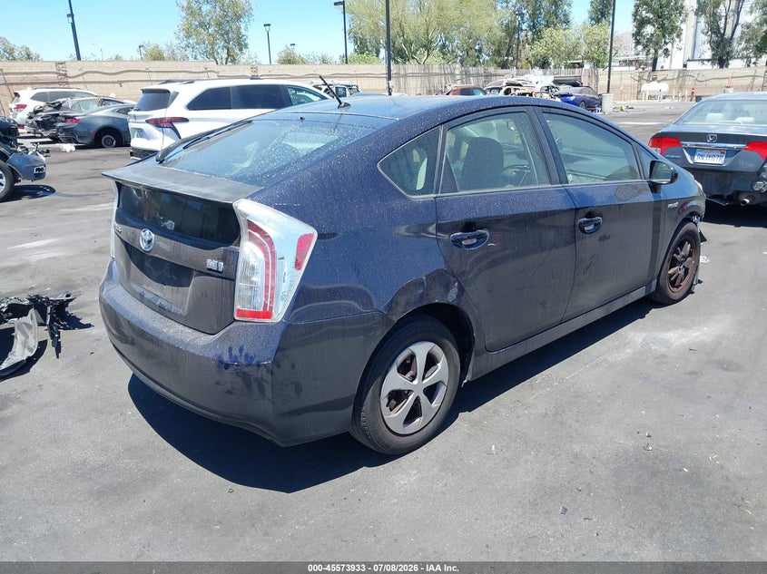 2012 Toyota Prius VIN JTDKN3DUXC1538759 IAAI salvage auction — FRONT END, Salvage Certificate (California), sold $875 on 2026-07-17 (photo 4)