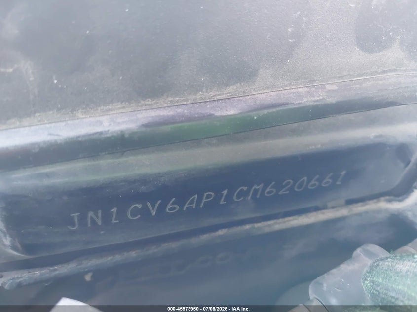 2012 Infiniti G VIN JN1CV6AP1CM620661 IAAI salvage auction — LEFT SIDE, Salvage Title, sold $1,350 on 2026-07-28 (photo 9)
