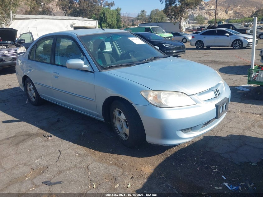2005 Honda Civic hybrid VIN JHMES96615S009008 IAAI salvage auction — NORMAL WEAR, Clear - Dealer Only (California), sold $175 on 2026-07-28 (photo 1)
