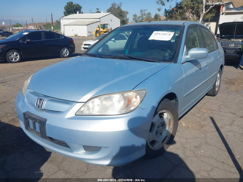 2005 Honda Civic hybrid VIN JHMES96615S009008 IAAI salvage auction — NORMAL WEAR, Clear - Dealer Only (California), sold $175 on 2026-07-28 (photo 2)
