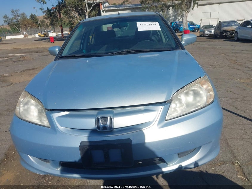 2005 Honda Civic hybrid VIN JHMES96615S009008 IAAI salvage auction — NORMAL WEAR, Clear - Dealer Only (California), sold $175 on 2026-07-28 (photo 6)