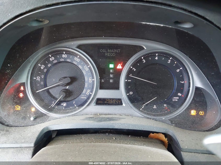 2010 Lexus Is 250 VIN JTHBF5C25A5112085 IAAI salvage auction — NORMAL WEAR, Clear (Florida), sold $475 on 2026-07-28 (photo 7)