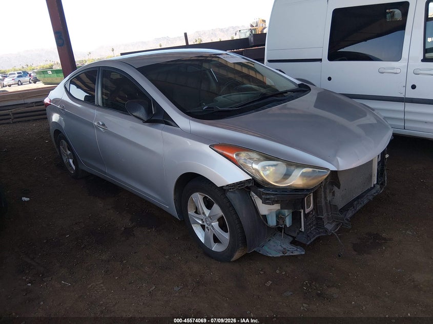 2012 Hyundai Elantra VIN KMHDH4AE0CU410236 IAAI salvage auction — FRONT & REAR, Salvage (Arizona), sold $875 on 2026-07-28 (photo 1)