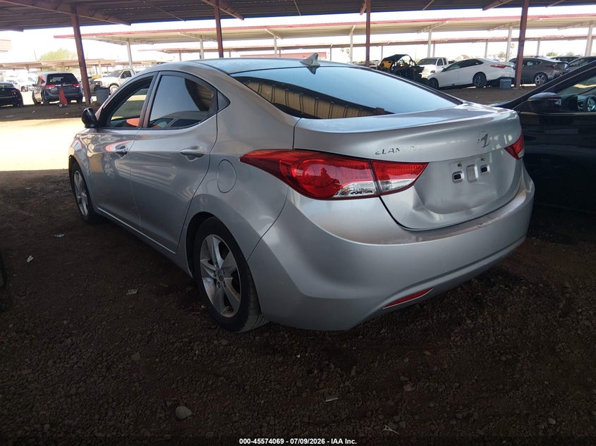 2012 Hyundai Elantra VIN KMHDH4AE0CU410236 IAAI salvage auction — FRONT & REAR, Salvage (Arizona), sold $875 on 2026-07-28 (photo 3)