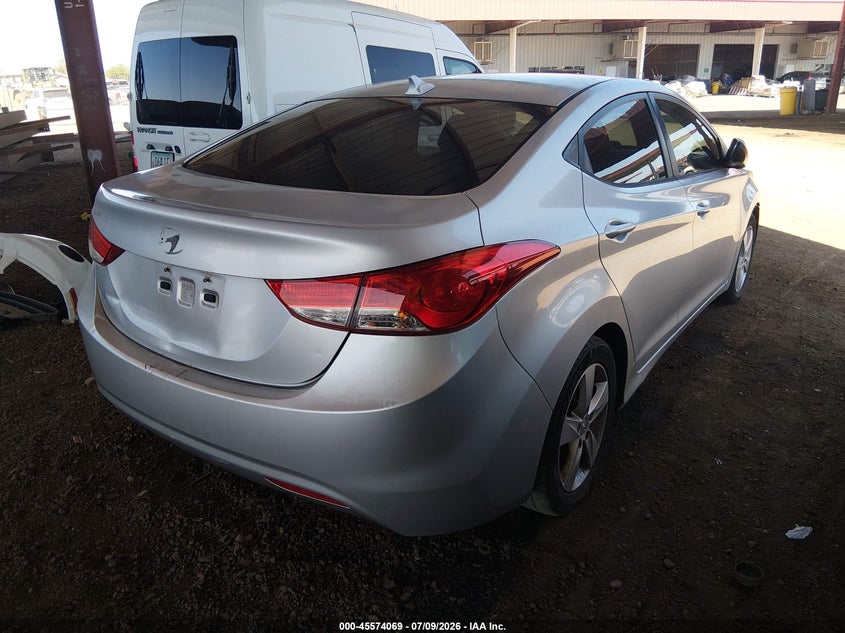 2012 Hyundai Elantra VIN KMHDH4AE0CU410236 IAAI salvage auction — FRONT & REAR, Salvage (Arizona), sold $875 on 2026-07-28 (photo 4)