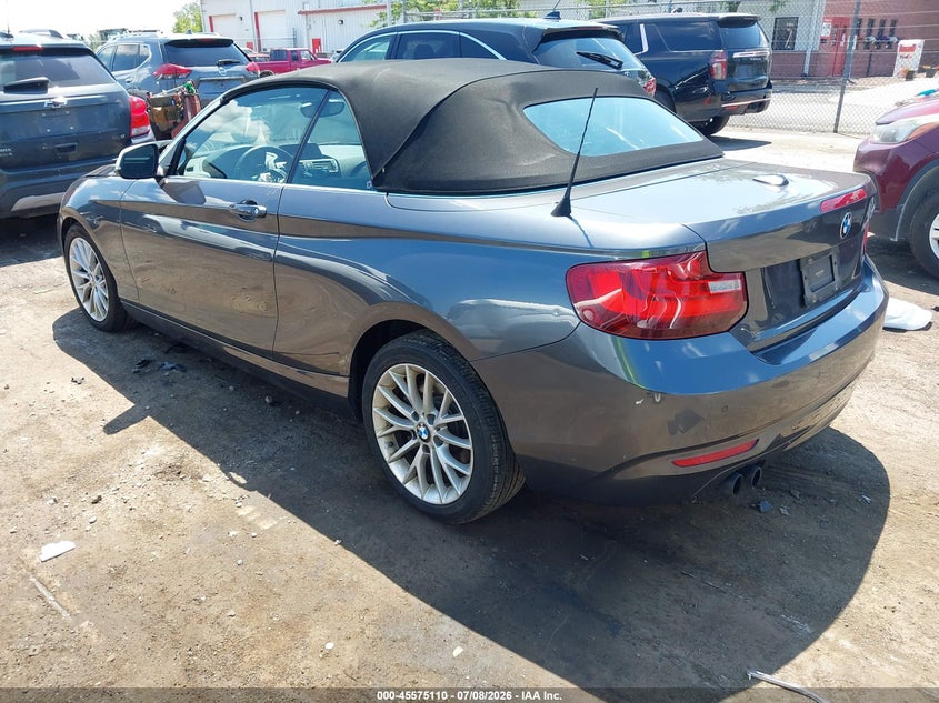 2016 BMW 2er VIN WBA1K9C5XGV321693 IAAI salvage auction — RIGHT FRONT, Clear (Michigan), sold $1,000 on 2026-08-20 (photo 3)