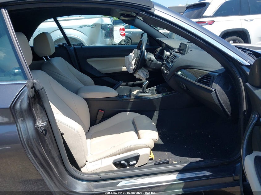 2016 BMW 2er VIN WBA1K9C5XGV321693 IAAI salvage auction — RIGHT FRONT, Clear (Michigan), sold $1,000 on 2026-08-20 (photo 5)