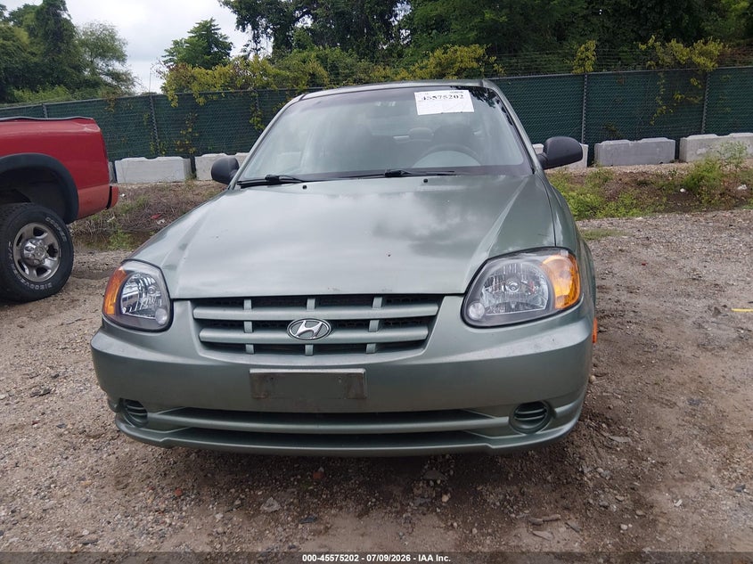 2004 Hyundai Accent VIN KMHCF35C54U299866 IAAI salvage auction — FRONT & REAR, Clear (Maryland), sold $350 on 2026-07-30 (photo 6)
