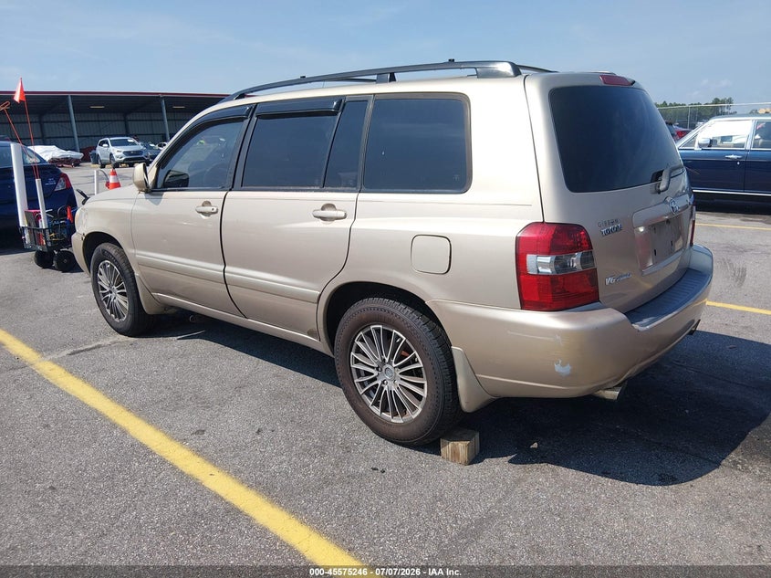 2004 Toyota Highlander VIN JTEEP21A640004432 IAAI salvage auction — NORMAL WEAR, Clear (South Carolina), sold $975 on 2026-07-15 (photo 3)