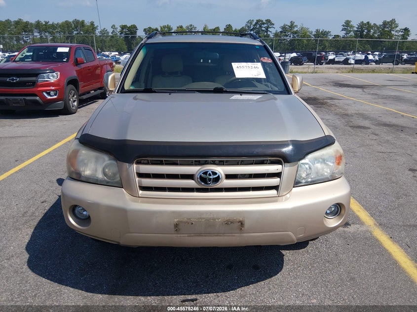 2004 Toyota Highlander VIN JTEEP21A640004432 IAAI salvage auction — NORMAL WEAR, Clear (South Carolina), sold $975 on 2026-07-15 (photo 6)