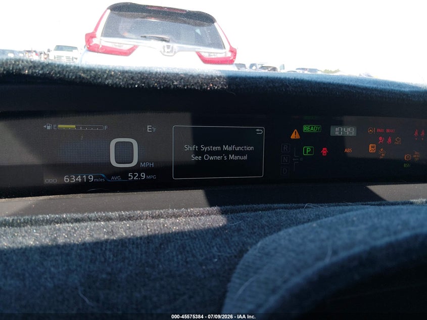 2020 Toyota Prius VIN JTDKARFU8L3104467 IAAI salvage auction — FRONT END, Salvage (North Carolina), sold $5,200 on 2026-07-29 (photo 7)