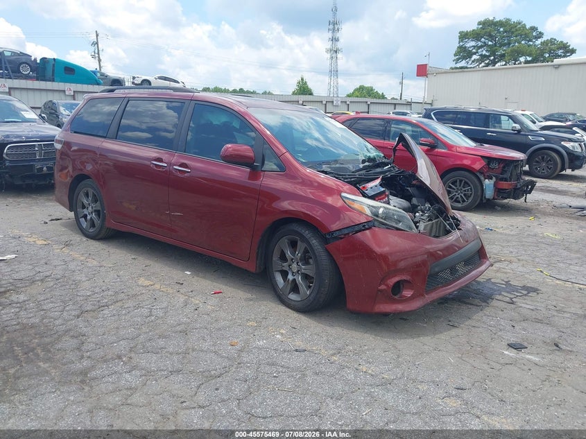 2016 Toyota Sienna VIN 5TDXK3DC6GS725849 IAAI salvage auction — FRONT END, Salvage (Georgia), sold $1,300 on 2026-08-08 (photo 1)