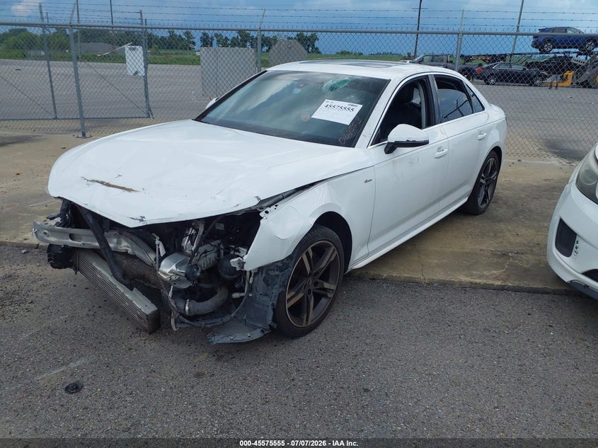 2018 Audi A4 VIN WAULMAF45JA007553 IAAI salvage auction — FRONT END, Salvage (Texas), sold $1,900 on 2026-07-28 (photo 2)