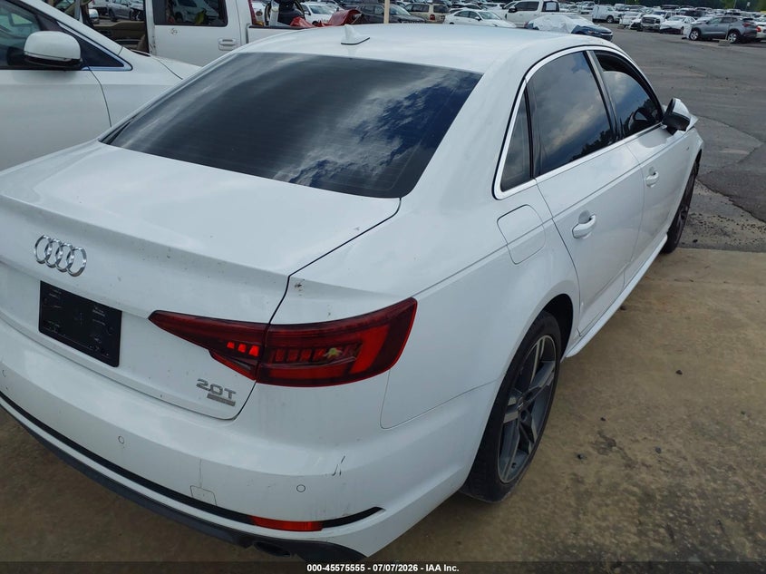 2018 Audi A4 VIN WAULMAF45JA007553 IAAI salvage auction — FRONT END, Salvage (Texas), sold $1,900 on 2026-07-28 (photo 4)