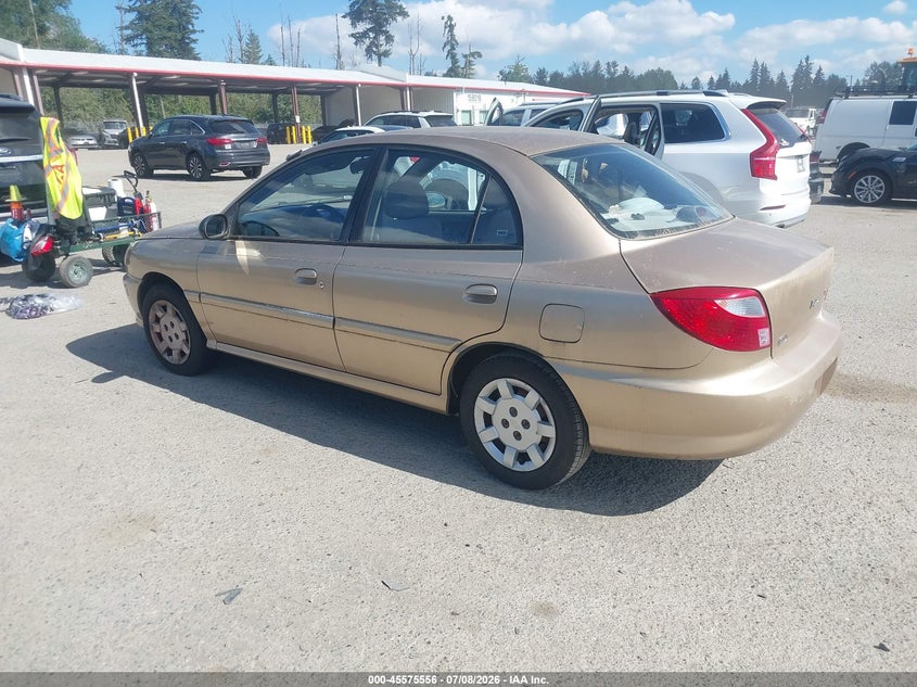 2002 Kia Rio VIN KNADC123226146435 IAAI salvage auction — NORMAL WEAR, Clear (Washington), sold $725 on 2026-07-15 (photo 3)