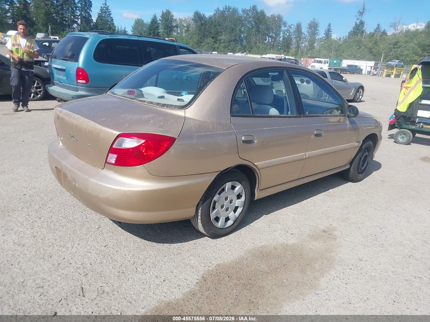 2002 Kia Rio VIN KNADC123226146435 IAAI salvage auction — NORMAL WEAR, Clear (Washington), sold $725 on 2026-07-15 (photo 4)