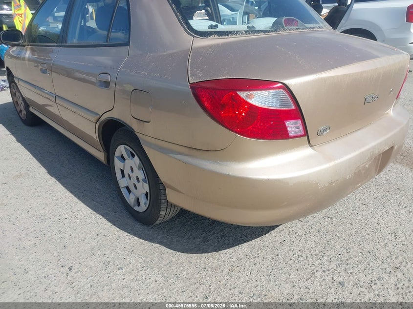 2002 Kia Rio VIN KNADC123226146435 IAAI salvage auction — NORMAL WEAR, Clear (Washington), sold $725 on 2026-07-15 (photo 6)