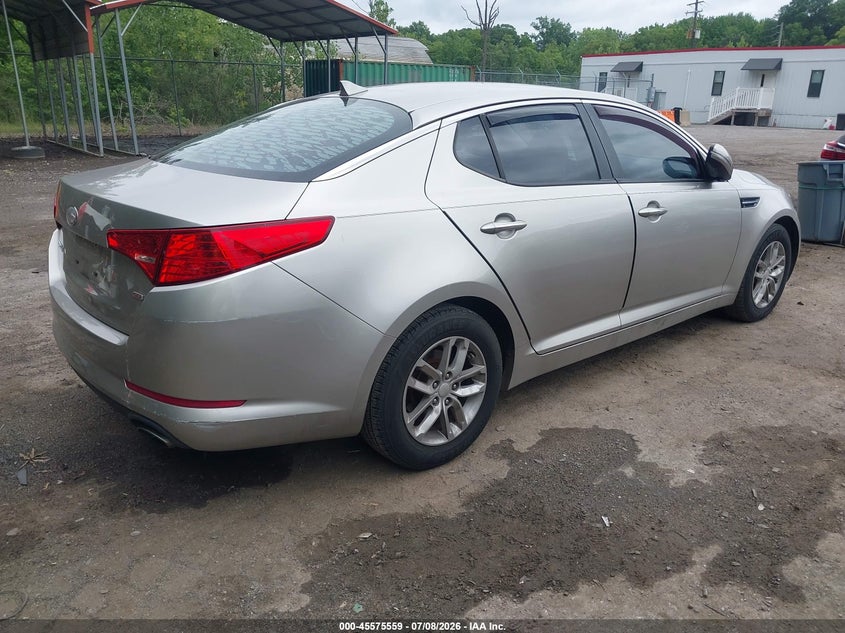2013 Kia Optima VIN KNAGM4A76D5390503 IAAI salvage auction — SIDE, Salvage - Greater Than 75% (Maryland), sold $1,250 on 2026-08-01 (photo 4)