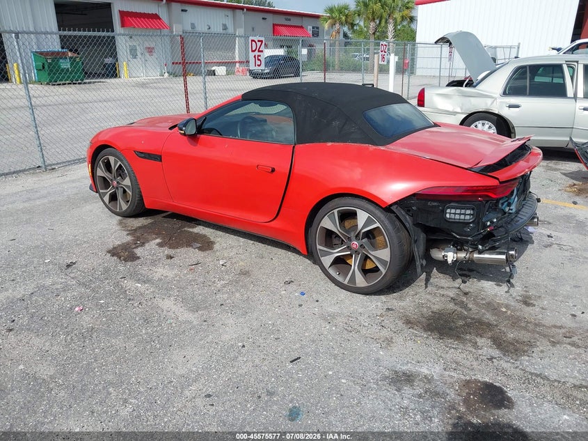 2023 Jaguar F-type VIN SAJDD5EE7PCK82994 IAAI salvage auction — FRONT & REAR, Salvage Title, sold $26,300 on 2026-08-17 (photo 3)