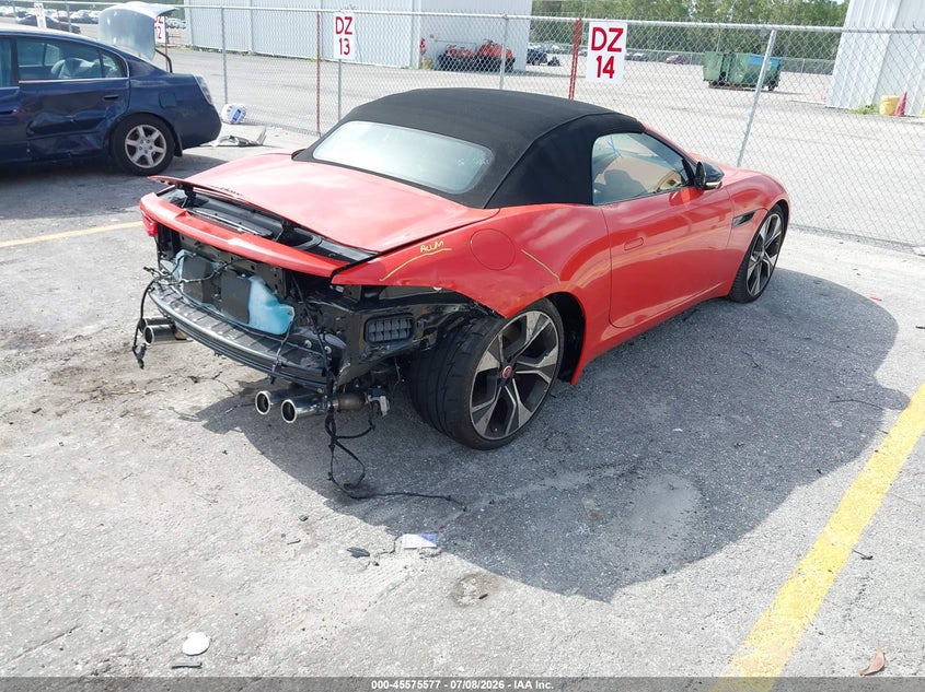 2023 Jaguar F-type VIN SAJDD5EE7PCK82994 IAAI salvage auction — FRONT & REAR, Salvage Title, sold $26,300 on 2026-08-17 (photo 4)