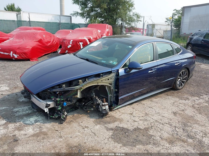 2021 Hyundai Sonata VIN 5NPEH4J26MH097395 IAAI salvage auction — LEFT FRONT, Salvage Title, sold $6,200 on 2026-08-01 (photo 2)