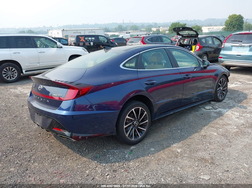 2021 Hyundai Sonata VIN 5NPEH4J26MH097395 IAAI salvage auction — LEFT FRONT, Salvage Title, sold $6,200 on 2026-08-01 (photo 4)