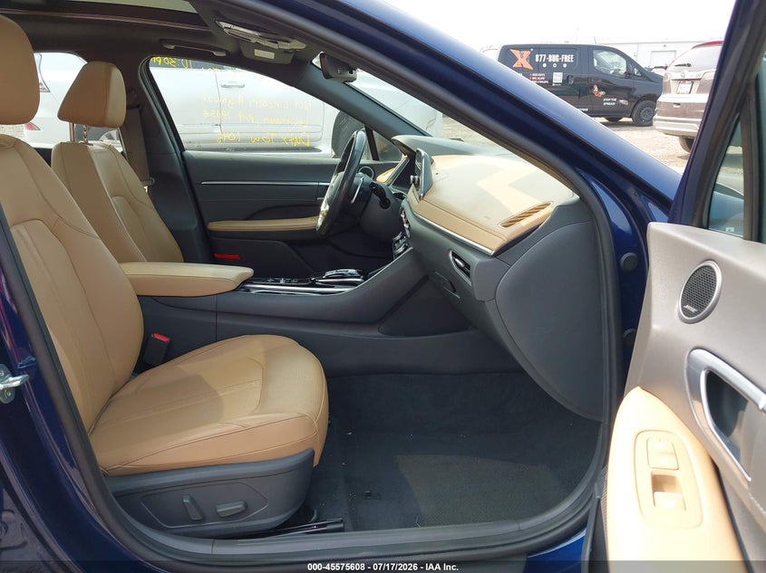 2021 Hyundai Sonata VIN 5NPEH4J26MH097395 IAAI salvage auction — LEFT FRONT, Salvage Title, sold $6,200 on 2026-08-01 (photo 5)
