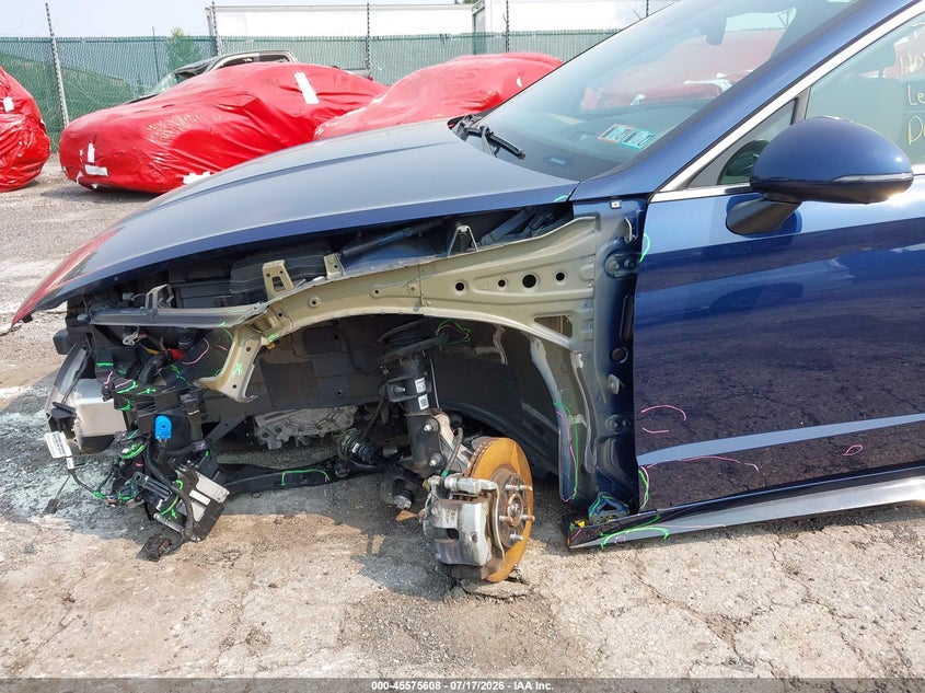 2021 Hyundai Sonata VIN 5NPEH4J26MH097395 IAAI salvage auction — LEFT FRONT, Salvage Title, sold $6,200 on 2026-08-01 (photo 6)