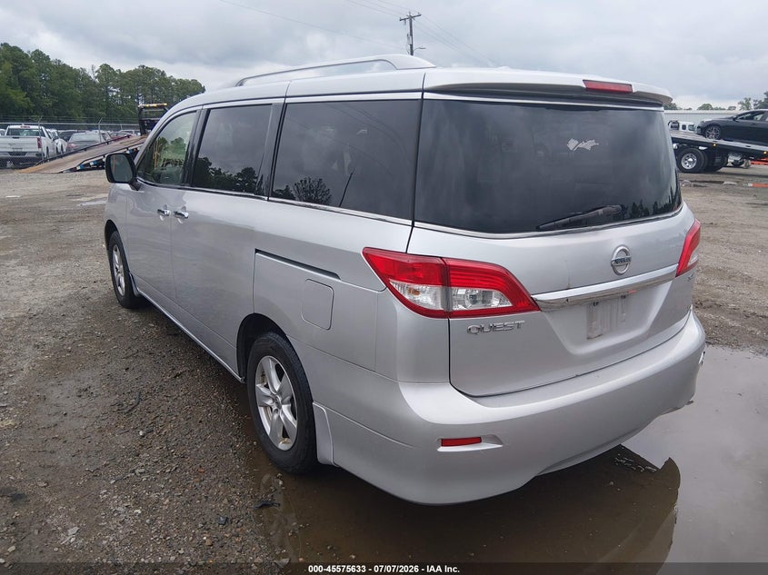 2015 Nissan Quest VIN JN8AE2KP2F9131063 IAAI salvage auction — NORMAL WEAR, Clear (Virginia), sold $375 on 2026-07-24 (photo 3)