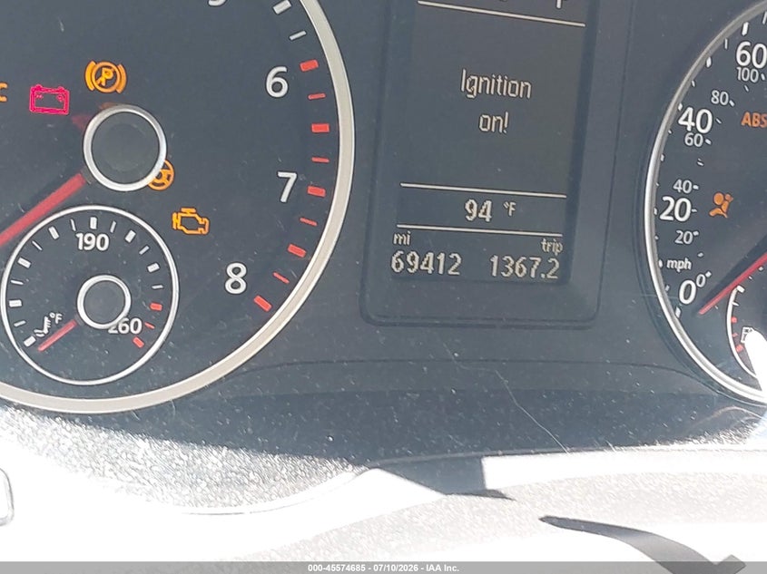 2014 Volkswagen Tiguan VIN WVGAV3AX1EW562265 IAAI salvage auction — NORMAL WEAR, Clear (Colorado), sold $1,575 on 2026-07-28 (photo 7)