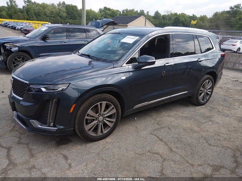 2021 Cadillac Xt6 VIN 1GYKPDRS2MZ119874 IAAI salvage auction — RIGHT FRONT, Salvage Title, sold $8,600 on 2026-08-14 (photo 2)