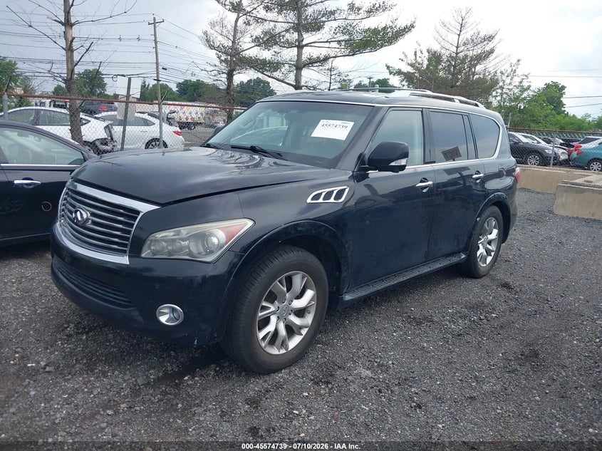 2011 Infiniti Qx56 VIN JN8AZ2NF7B9500615 IAAI salvage auction — NORMAL WEAR, Clear (Massachusetts), sold $825 on 2026-07-29 (photo 2)