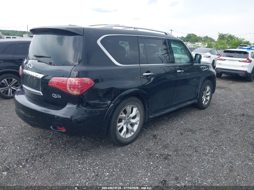 2011 Infiniti Qx56 VIN JN8AZ2NF7B9500615 IAAI salvage auction — NORMAL WEAR, Clear (Massachusetts), sold $825 on 2026-07-29 (photo 4)