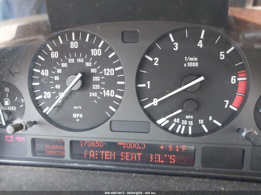 2002 BMW 5 series VIN WBADS43402GD86351 IAAI salvage auction — NORMAL WEAR, Clear (Tennessee), sold $225 on 2026-08-18 (photo 7)