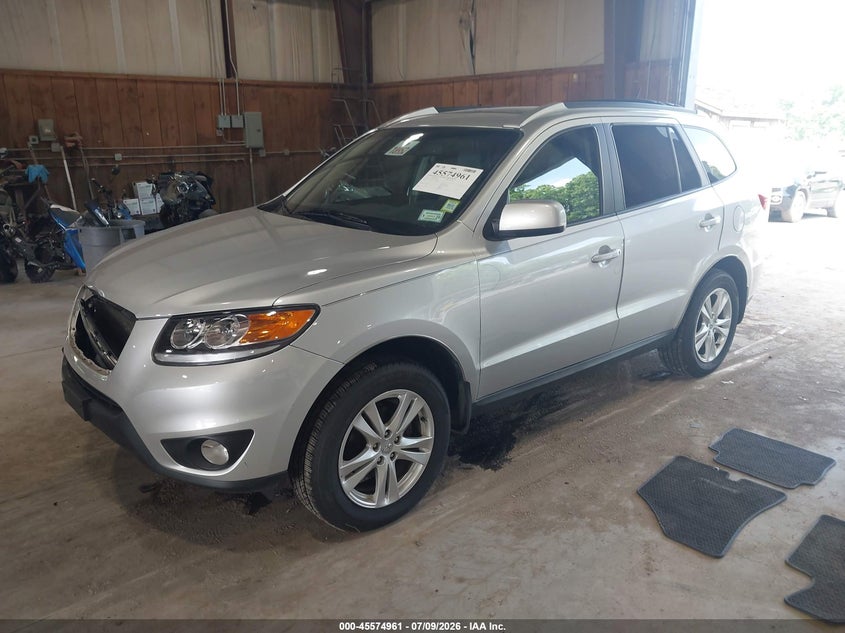 2012 Hyundai Santa fe VIN 5XYZHDAG9CG136600 IAAI salvage auction — RIGHT FRONT, Salvage Title, sold $2,300 on 2026-07-29 (photo 2)