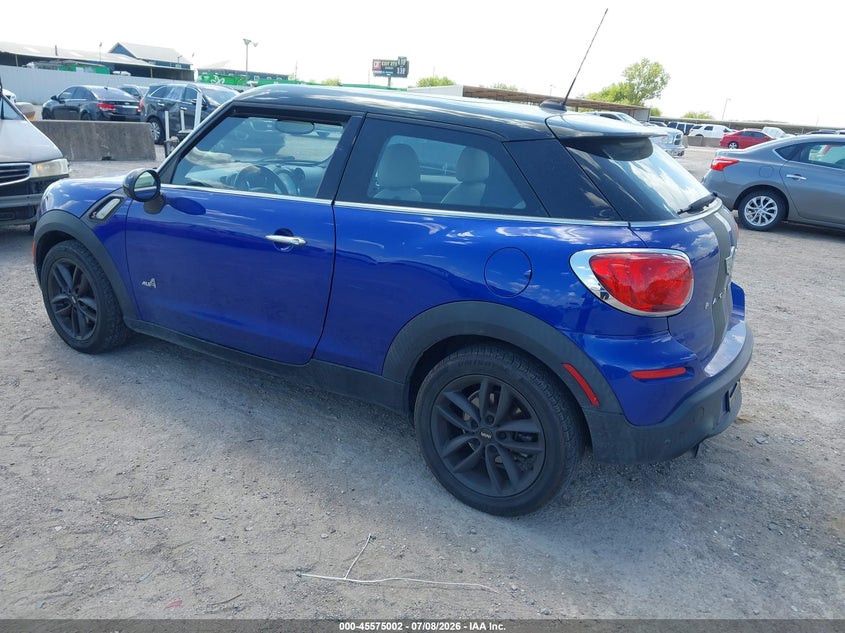 2013 Mini Paceman VIN WMWSS7C55DWN51849 IAAI salvage auction — NORMAL WEAR, Original (Texas), sold $2,475 on 2026-07-15 (photo 3)