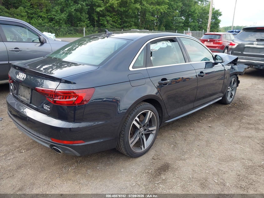 2018 Audi A4 VIN WAUENAF45JA127892 IAAI salvage auction — FRONT END, Salvage Title, sold $1,300 on 2026-07-17 (photo 4)