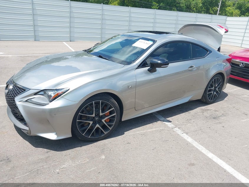 2018 Lexus Rc VIN JTHHZ5BC4J5019165 IAAI salvage auction — ROOF, Salvage (Tennessee), sold $18,000 on 2026-08-25 (photo 2)