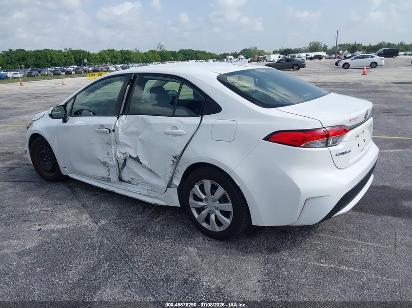 2020 Toyota Corolla VIN JTDEPRAE8LJ042267 IAAI salvage auction — LEFT SIDE, Rebuildable (Florida), sold $3,750 on 2026-07-23 (photo 3)
