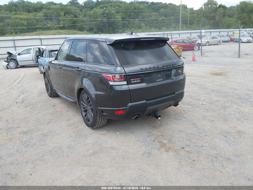 2017 Land rover Range rover sport VIN SALWV2FV4HA126158 IAAI salvage auction — FRONT END, Salvage Title, sold $3,550 on 2026-08-24 (photo 3)