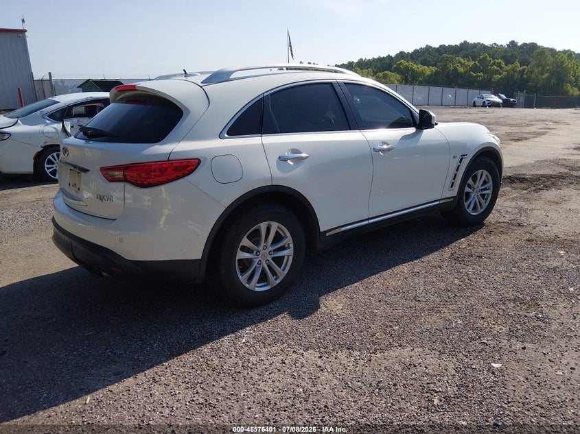 2016 Infiniti Qx70 VIN JN8CS1MU2GM670019 IAAI salvage auction — LEFT SIDE, Salvage (Mississippi), sold $525 on 2026-07-15 (photo 4)