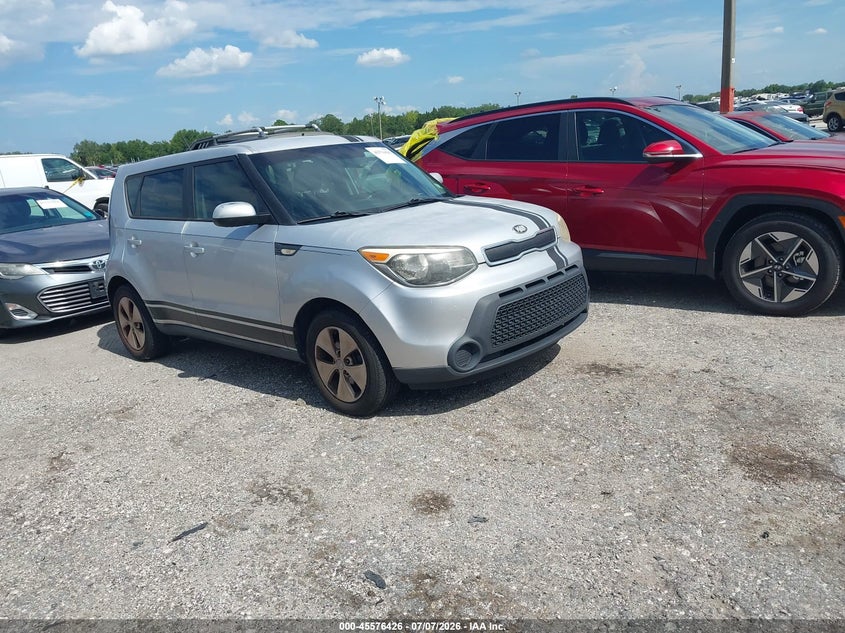 2014 Kia Soul VIN KNDJN2A24E7743034 IAAI salvage auction — NORMAL WEAR, Clear (Florida), sold $625 on 2026-07-22 (photo 1)