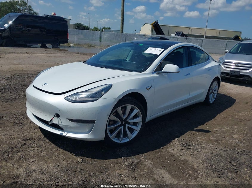 2019 Tesla Model 3 VIN 5YJ3E1EA4KF476570 IAAI salvage auction — FRONT END, Salvage Title, sold $3,650 on 2026-08-02 (photo 2)