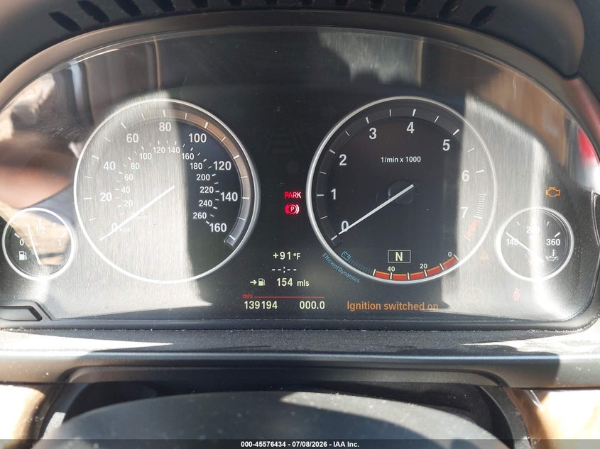 2012 BMW 5er VIN WBAXG5C59CDW24744 IAAI salvage auction — UNKNOWN, Salvage Title, sold $575 on 2026-07-15 (photo 7)