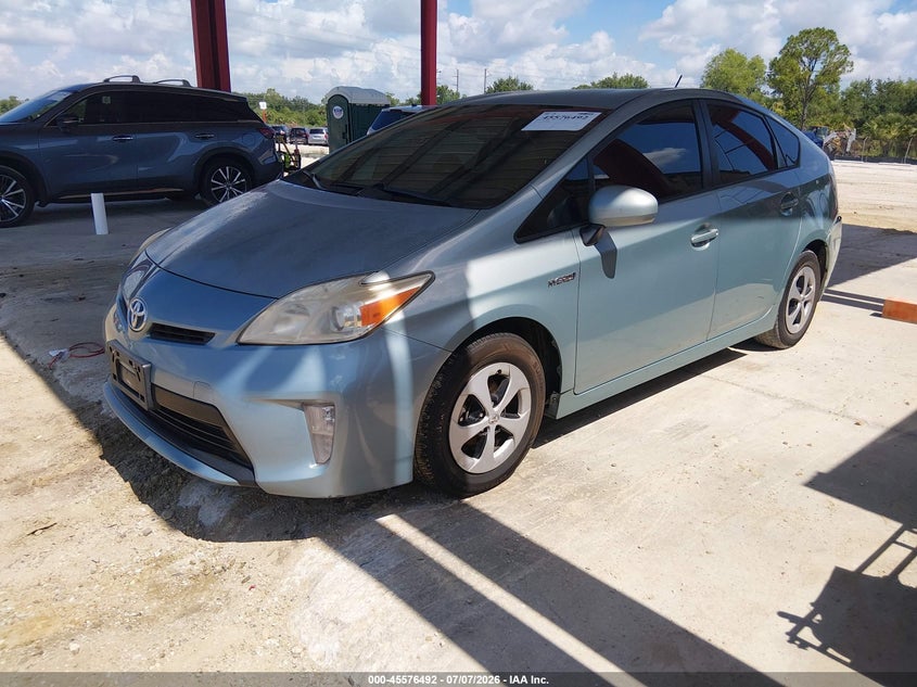 2013 Toyota Prius VIN JTDKN3DU5D5686876 IAAI salvage auction — NORMAL WEAR, Clear (Florida), sold $1,150 on 2026-07-28 (photo 2)